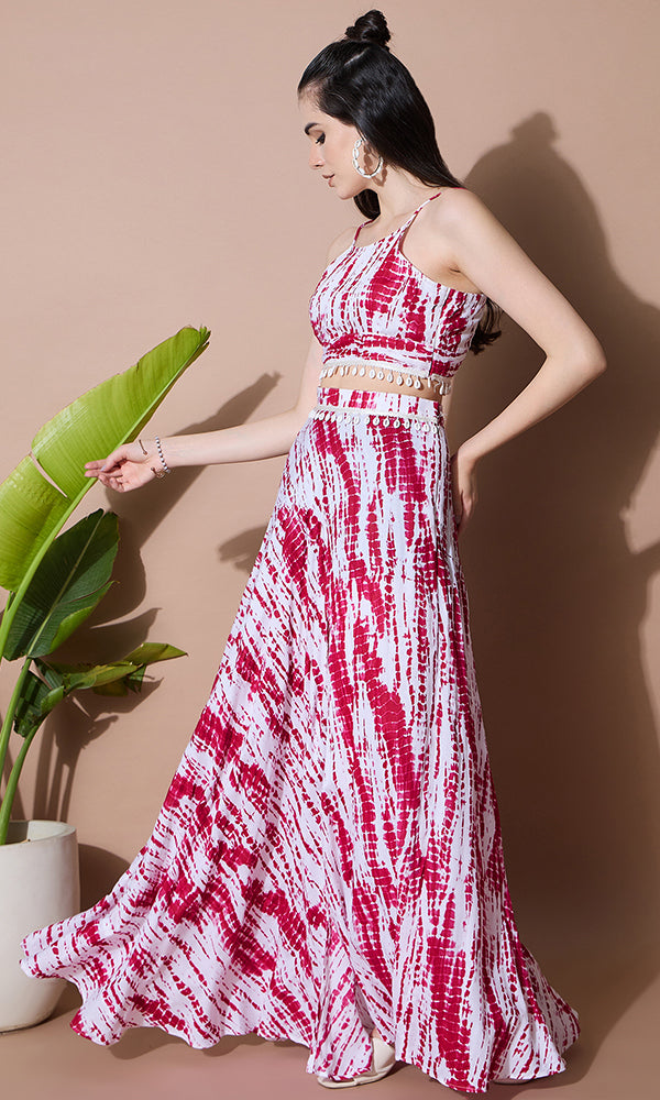PARADISE PINK TIE-DYE RESORT COORD SET