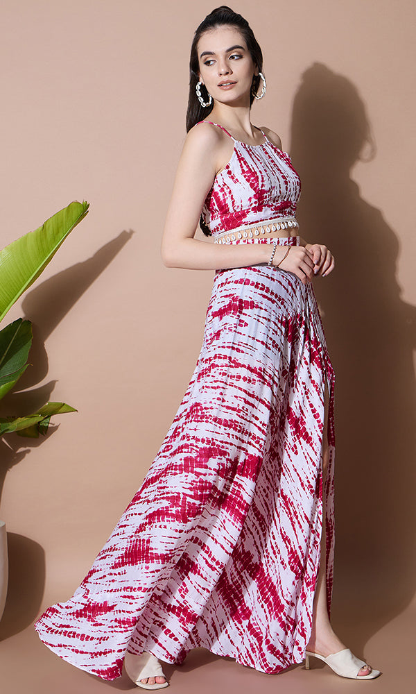 PARADISE PINK TIE-DYE RESORT COORD SET