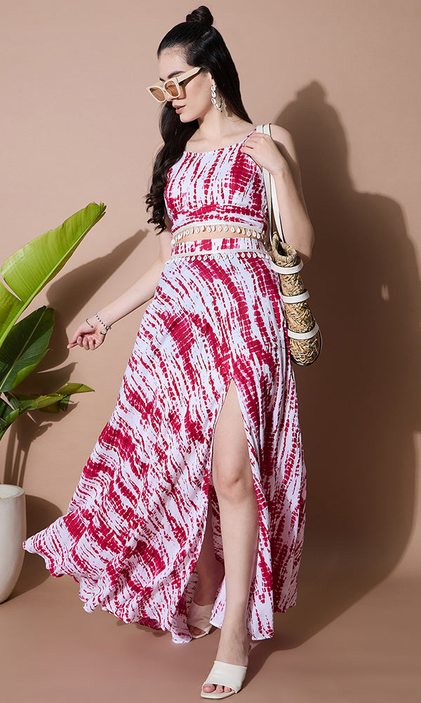 PARADISE PINK TIE-DYE RESORT COORD SET