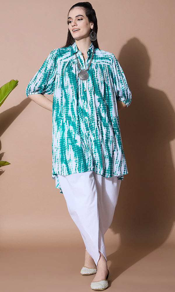 OCEAN BREEZE FLARE TIE DYE SUIT SET