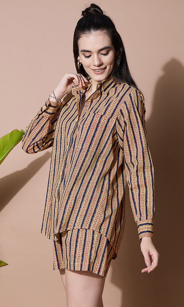 NEELA SUTA COTTON SHORTS COORD SET FOR WOMEN