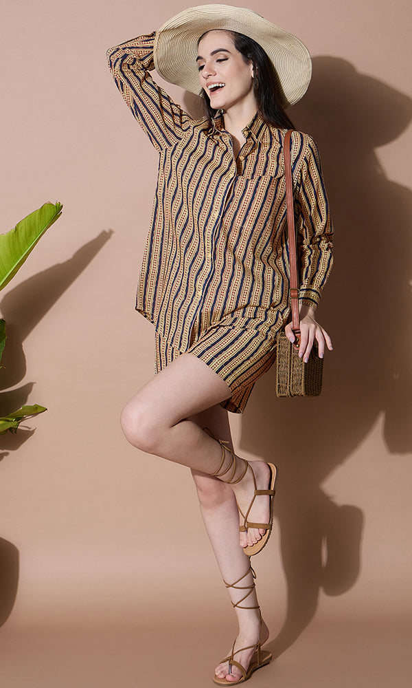 NEELA SUTA COTTON SHORTS COORD SET FOR WOMEN