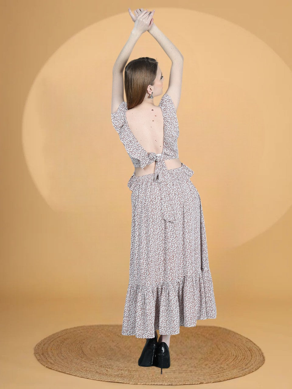 Printed Sleeveless Dress for Women