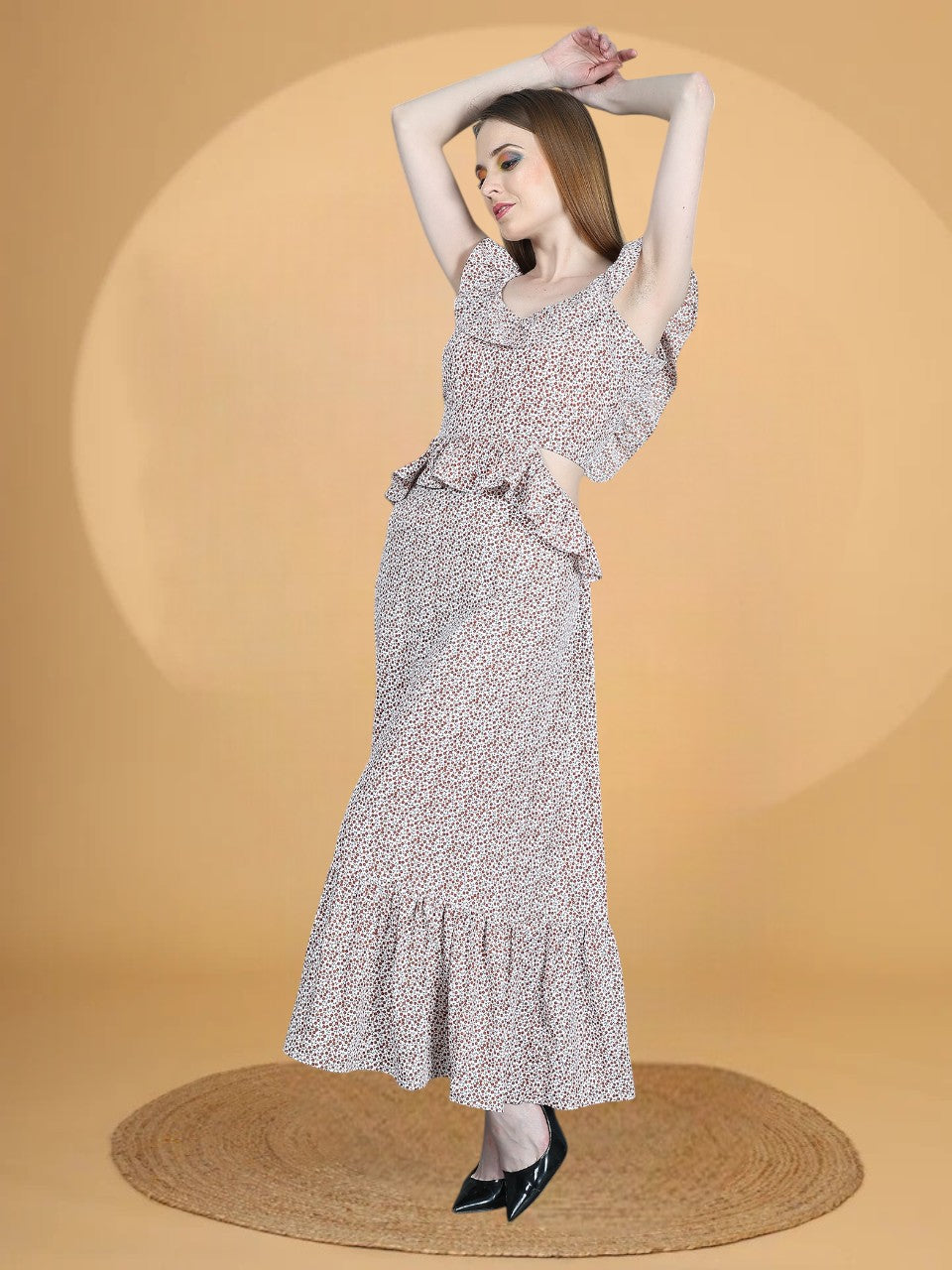 Printed Sleeveless Dress for Women