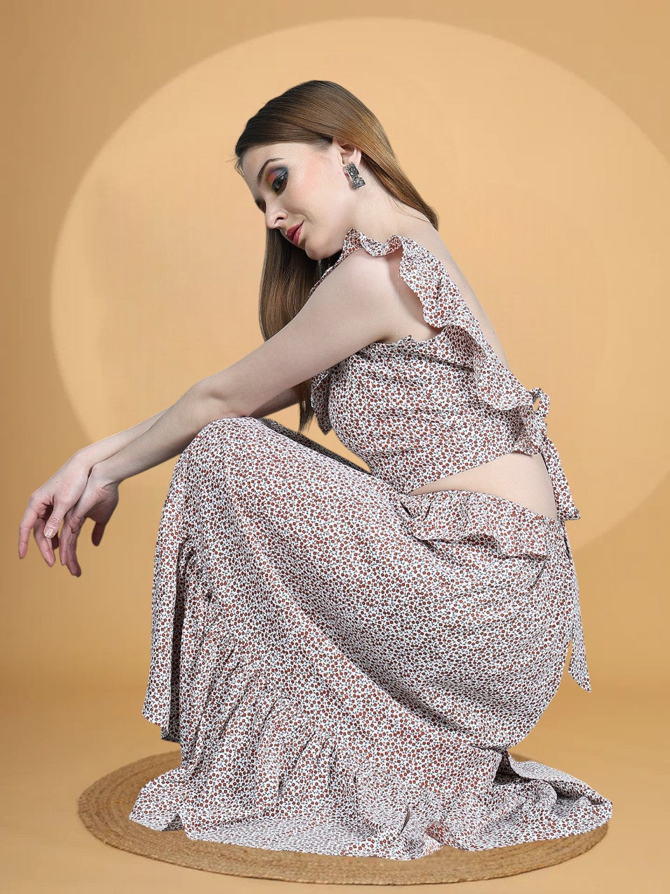 Printed Sleeveless Dress for Women