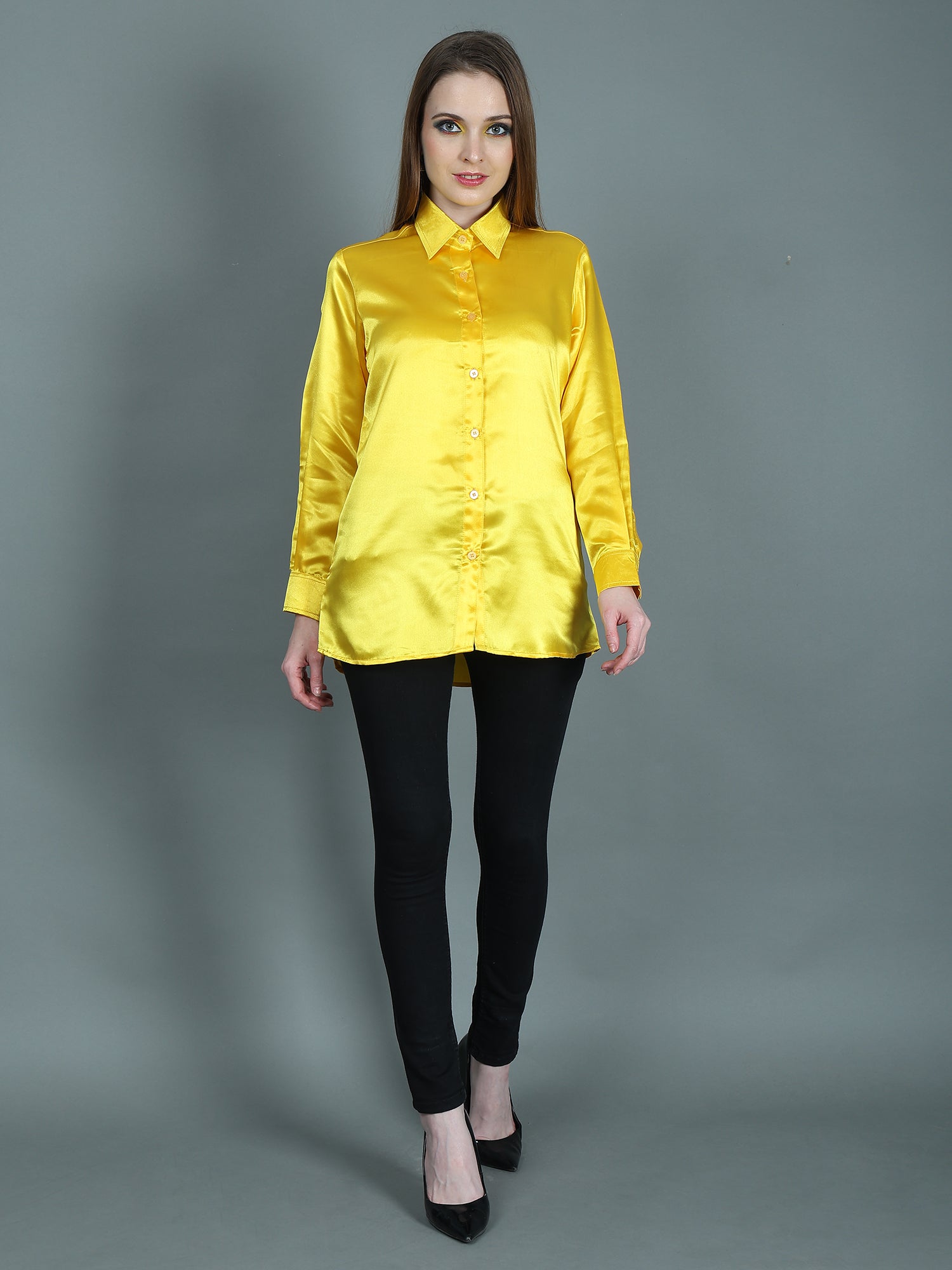 DESIGNER SATIN SHIRT FOR WOMEN