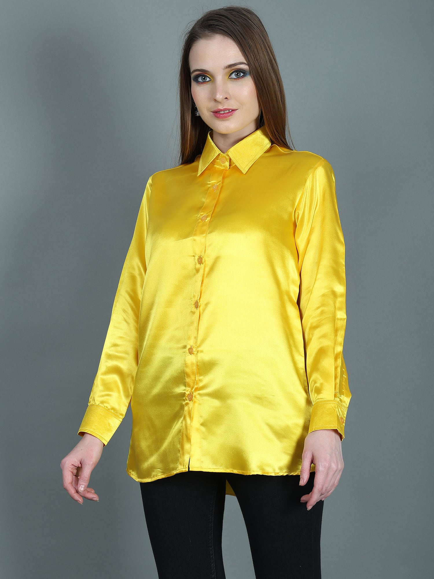 DESIGNER SATIN SHIRT FOR WOMEN