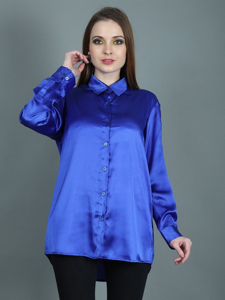 DESIGNER SATIN SHIRT FOR WOMEN