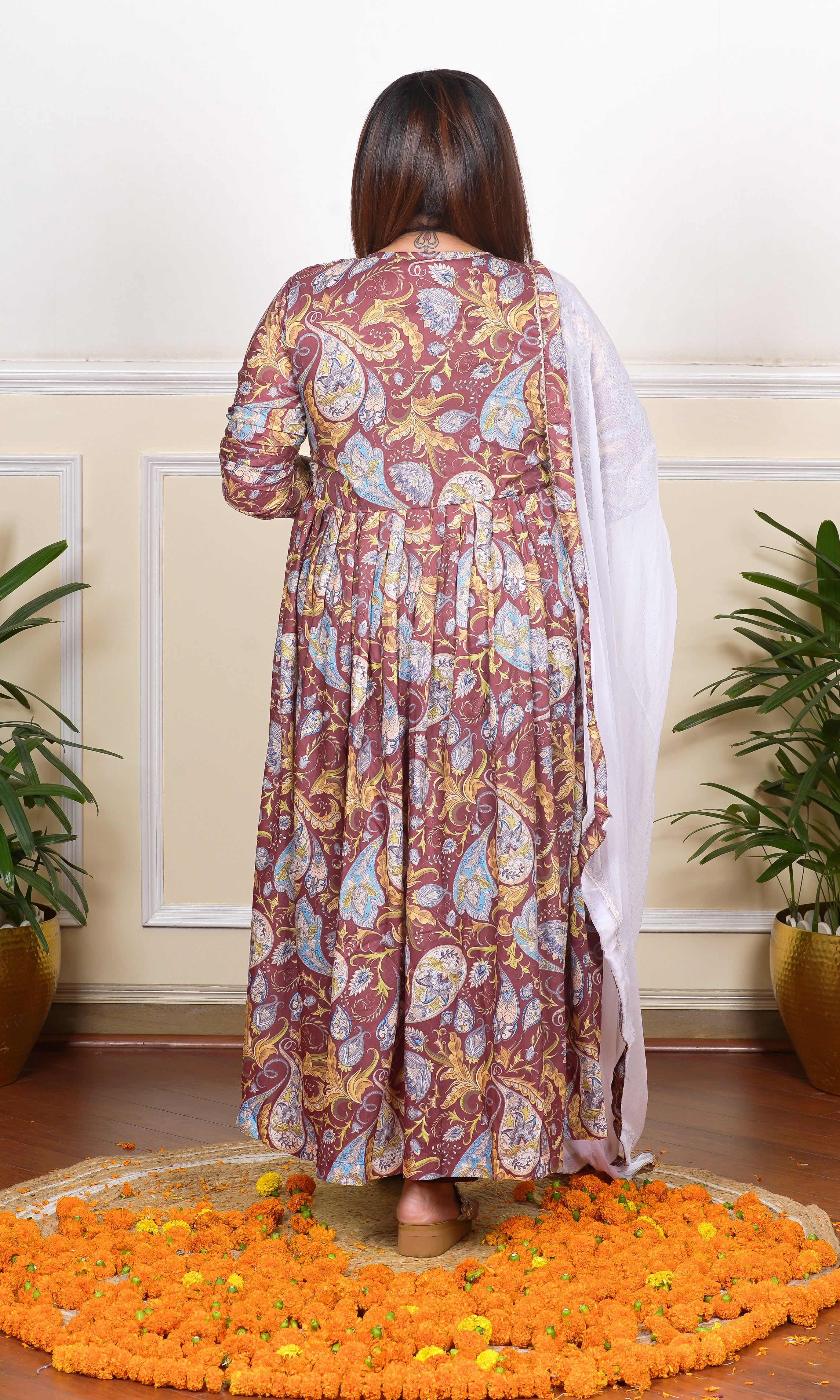 MULTICOLOURED PRINTED KURTA SET FOR WOMEN