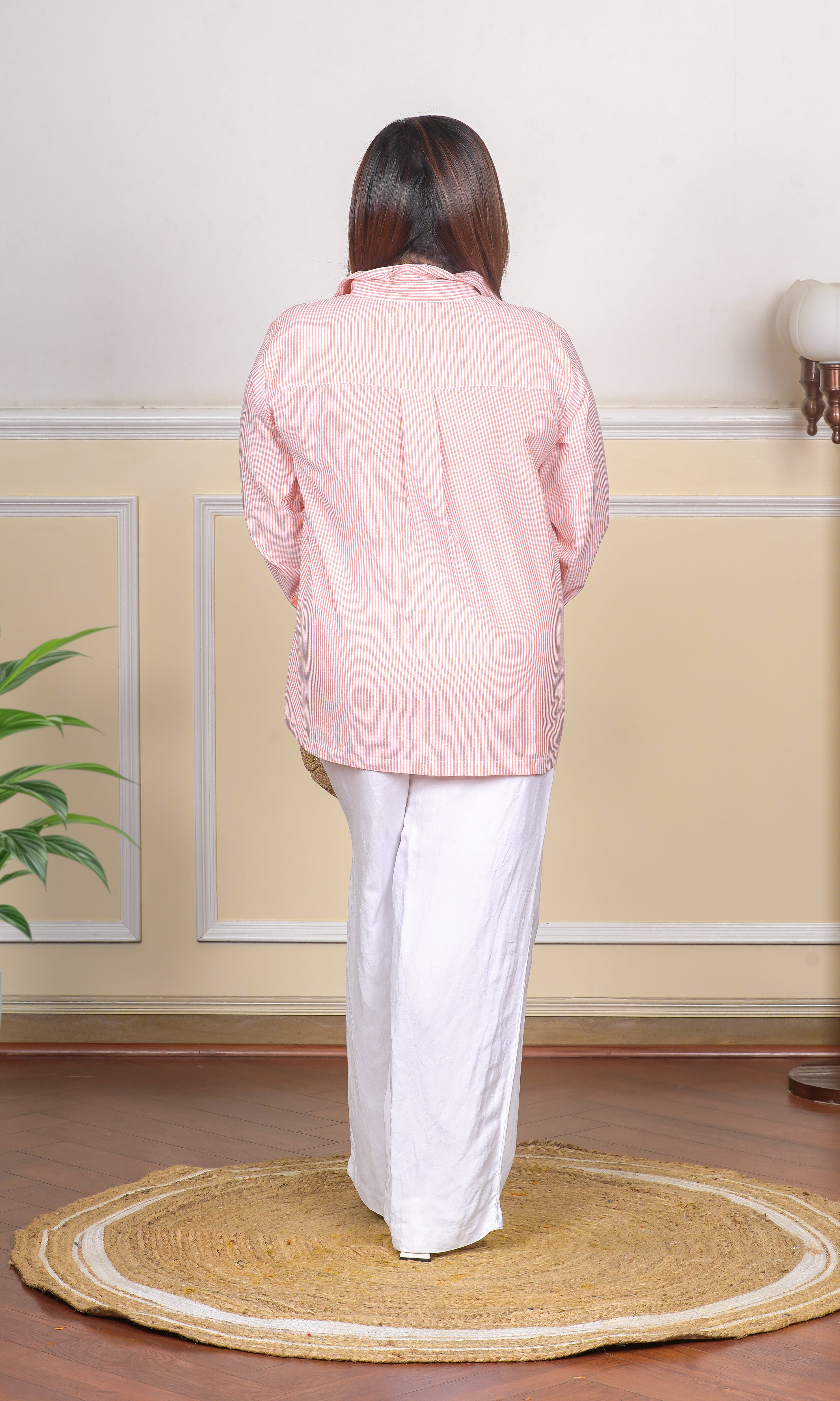 PEACHY PEACH KNOTTED SHIRT FOR WOMEN