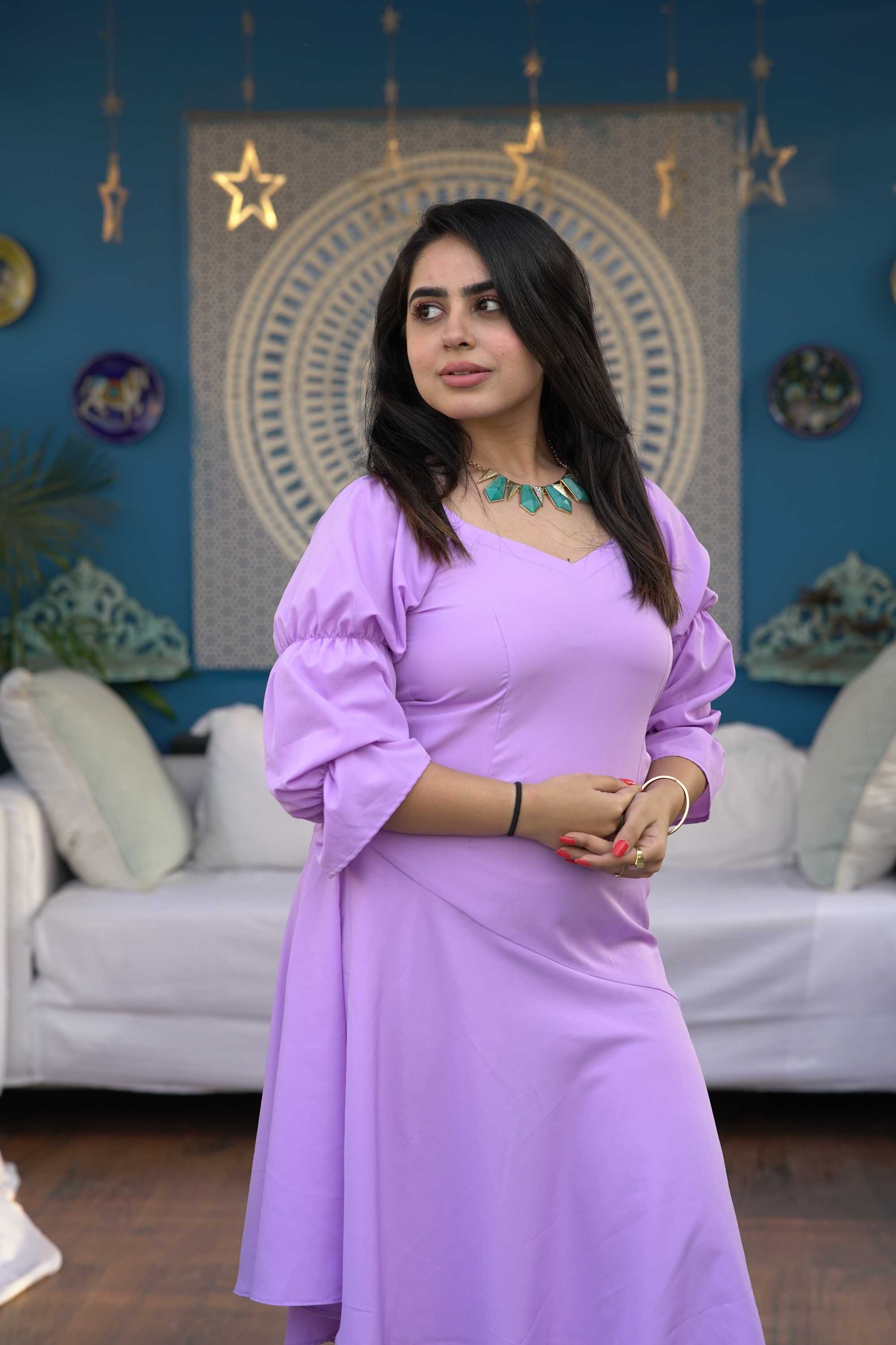 ZOE ASYMMETRICAL SWEETHEART NECK DRESS