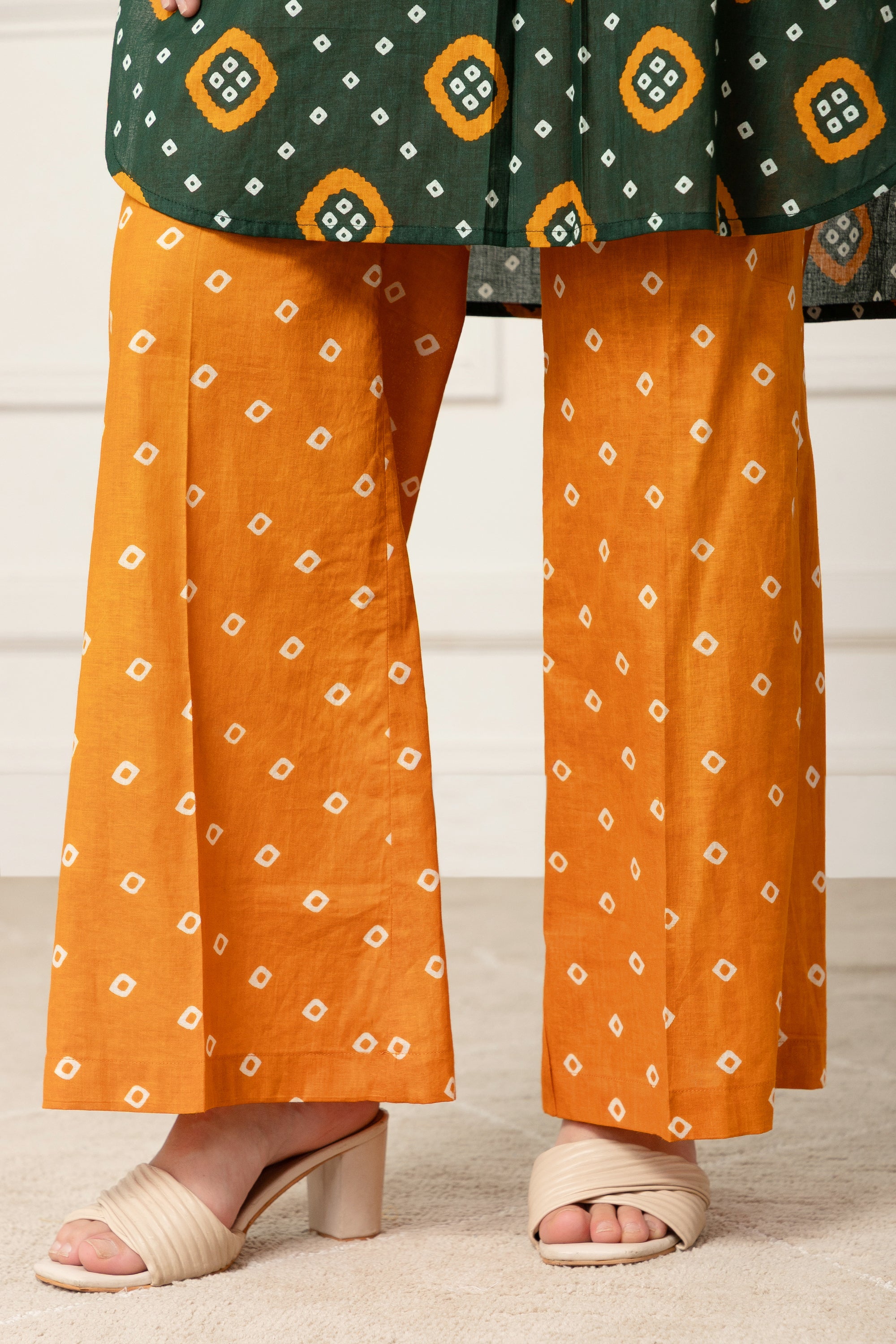 Nomiki GREEN BANDHANI PRINTED COORD SET FOR WOMEN