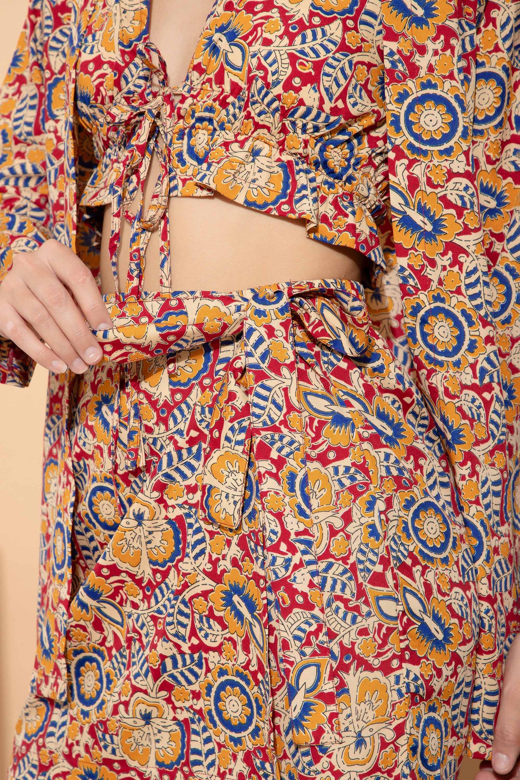 Zoi Multi Colour Three Piece Dress For Women