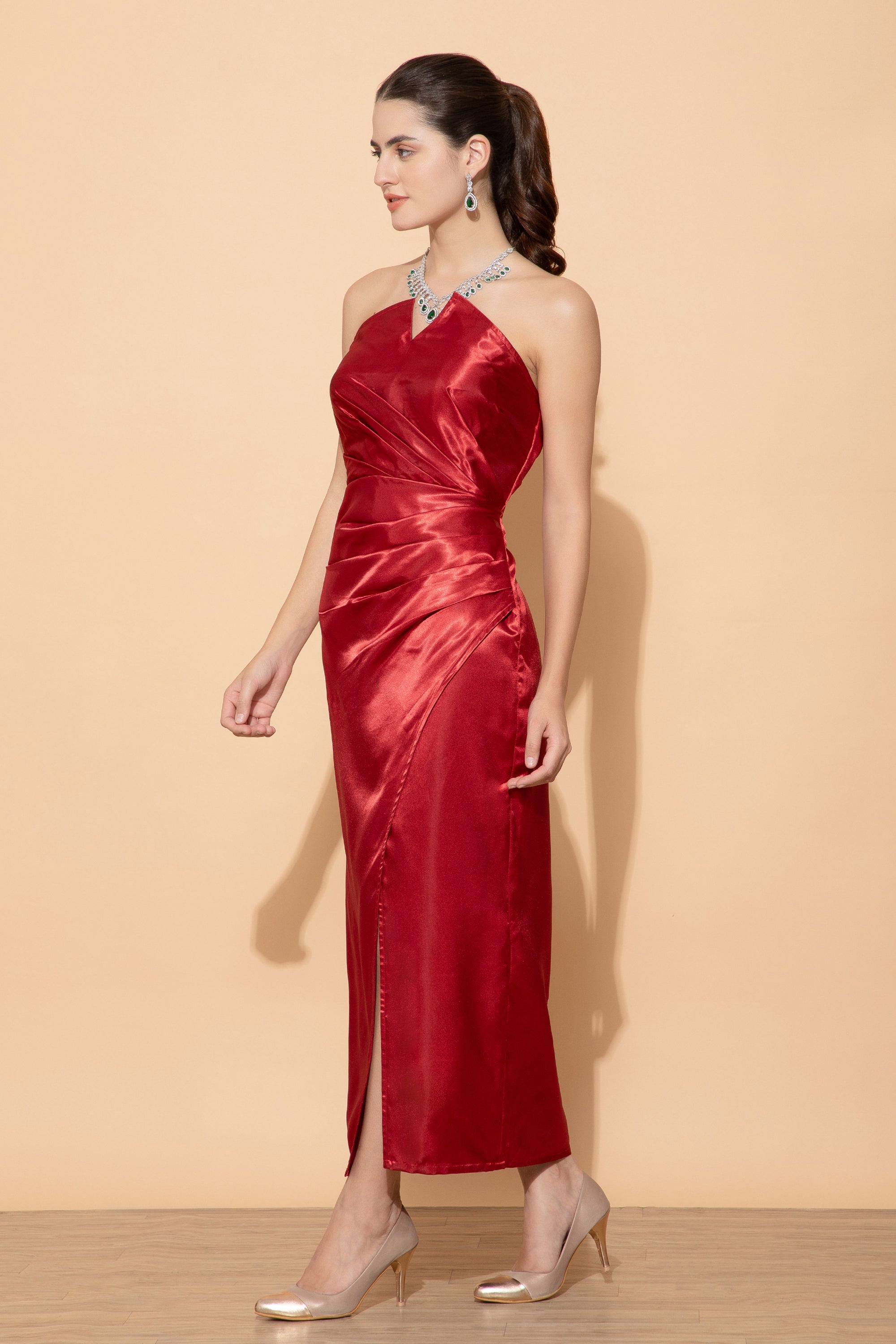 Olympia Stylish Red Western Dress For Women