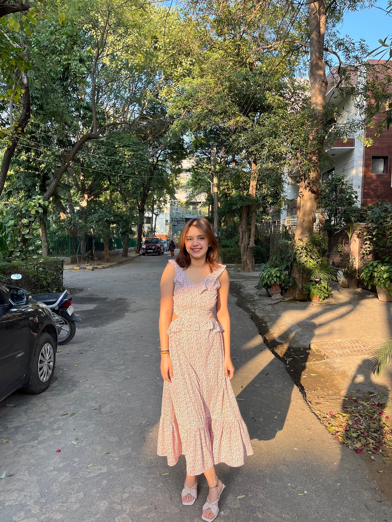 KAJAL DHAWAN PRINTED SLEEVELESS DRESS FOR WOMEN