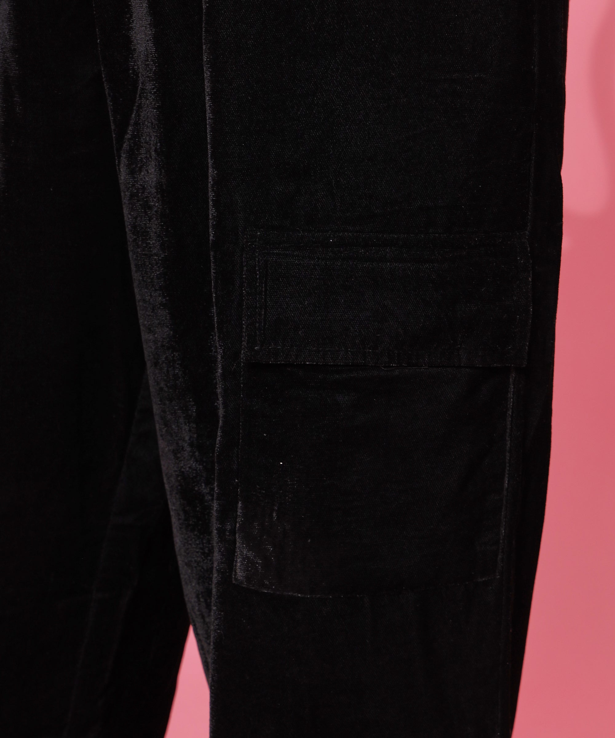 PEACE BLACK VELVET COORD SET FOR WOMEN