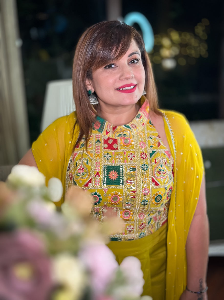 Mastani Mustard Dhoti Set for Women
