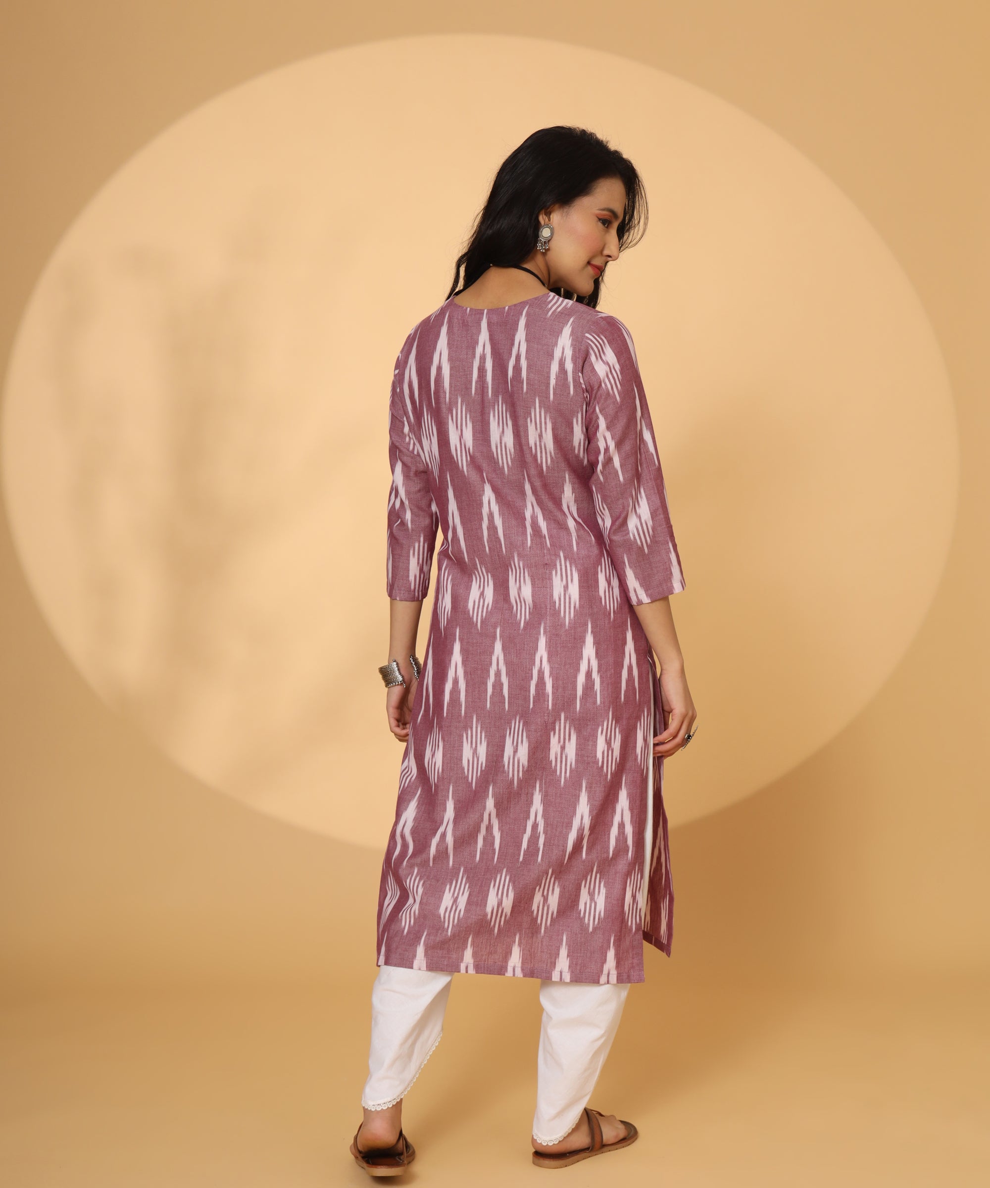 I AM POWER IKKAT KURTA TULIP PANT SET