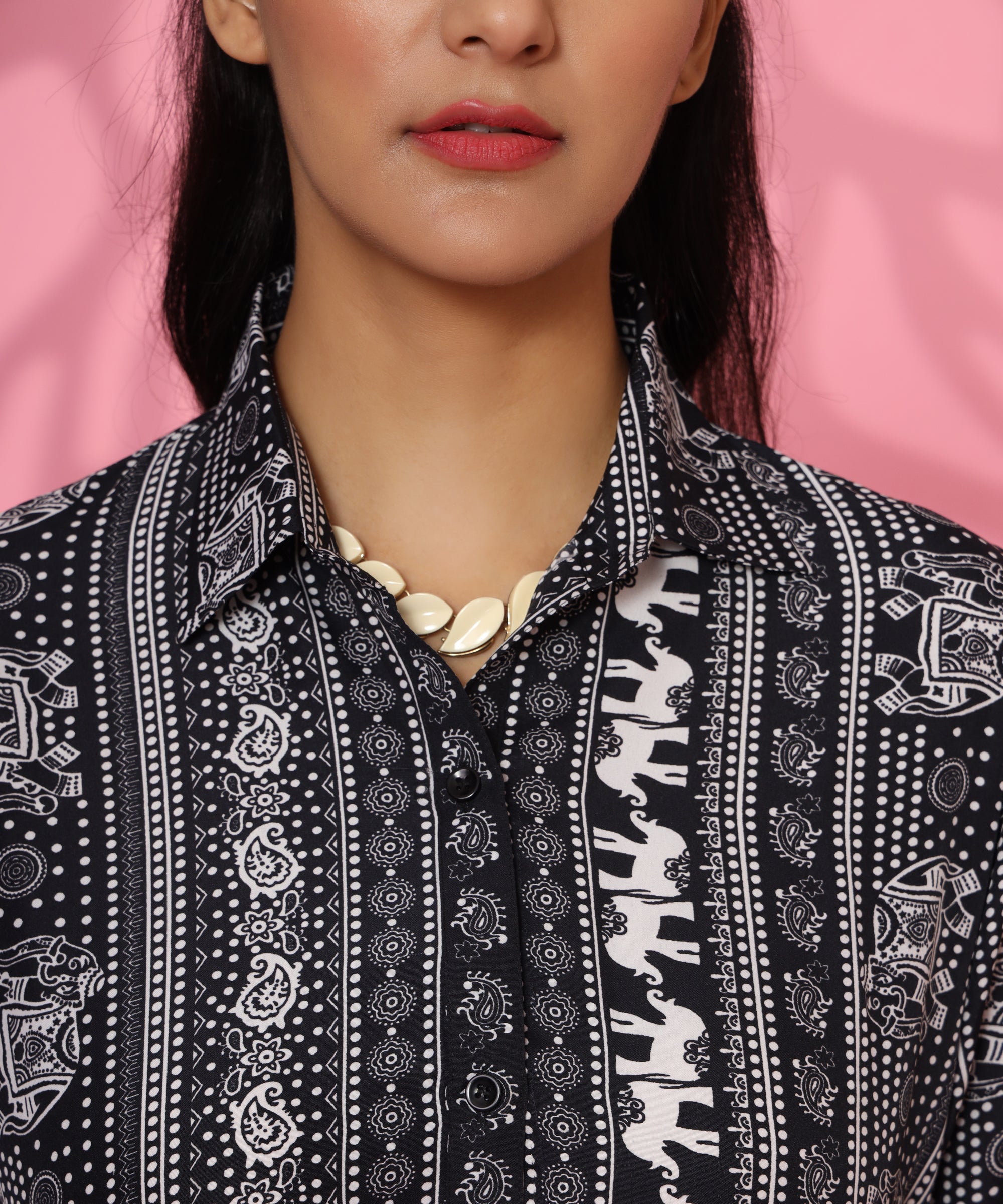 I AM RESILIENT PRINTED CREPE KNEE-LENGTH DRESS FOR WOMEN