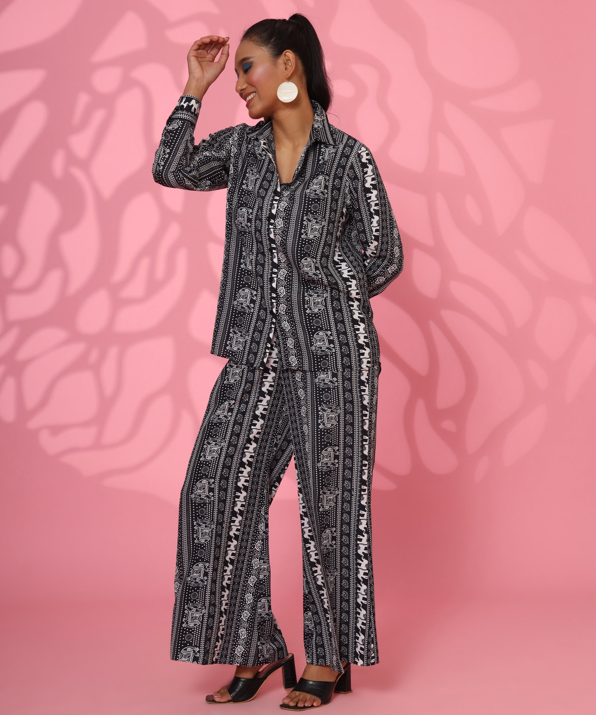 PRINTED CREPE FULL SLEEVE COORD-SET FOR WOMEN