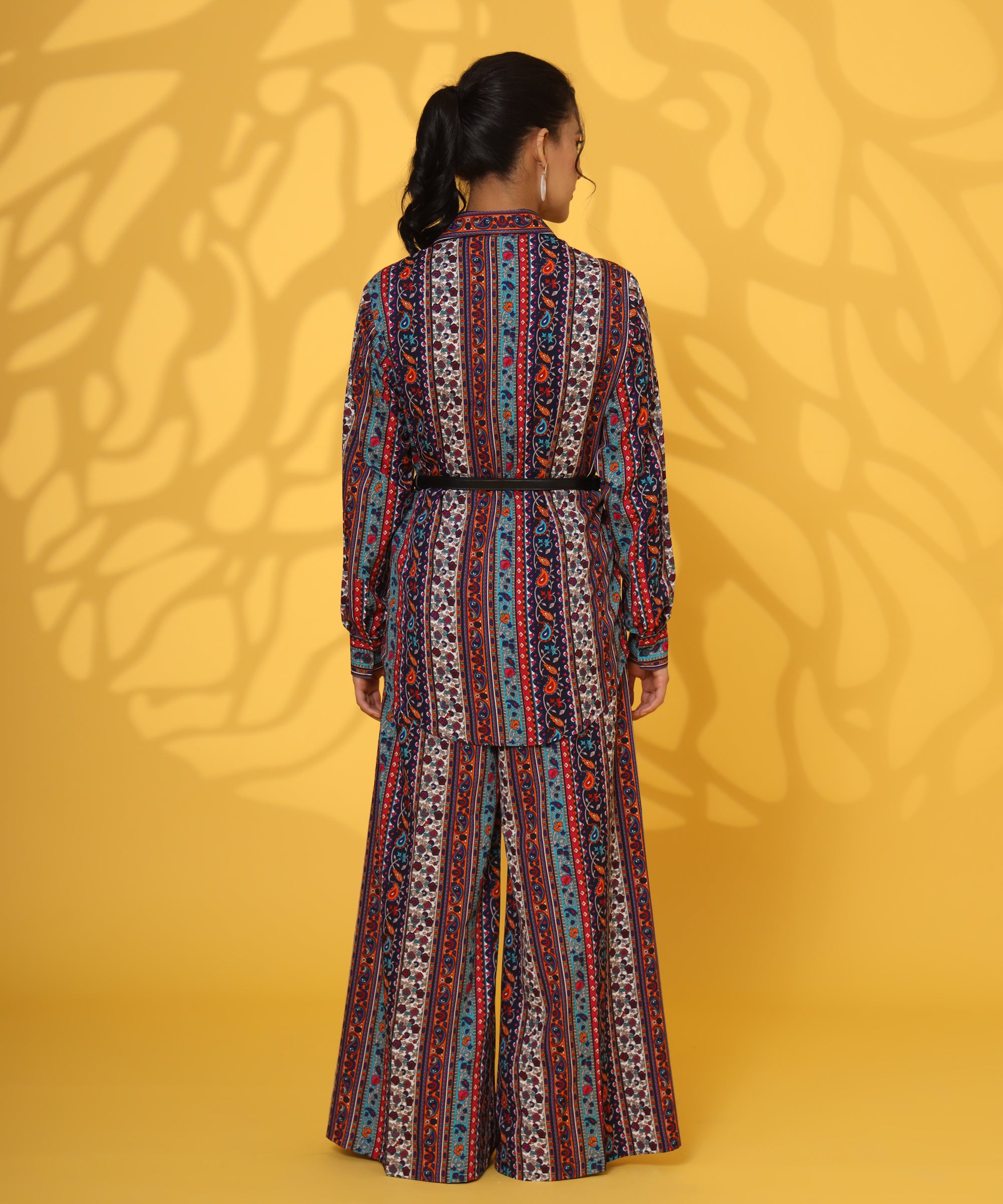 MULTICOLOURED PRINTED FULL SLEEVE COORD-SET FOR WOMEN