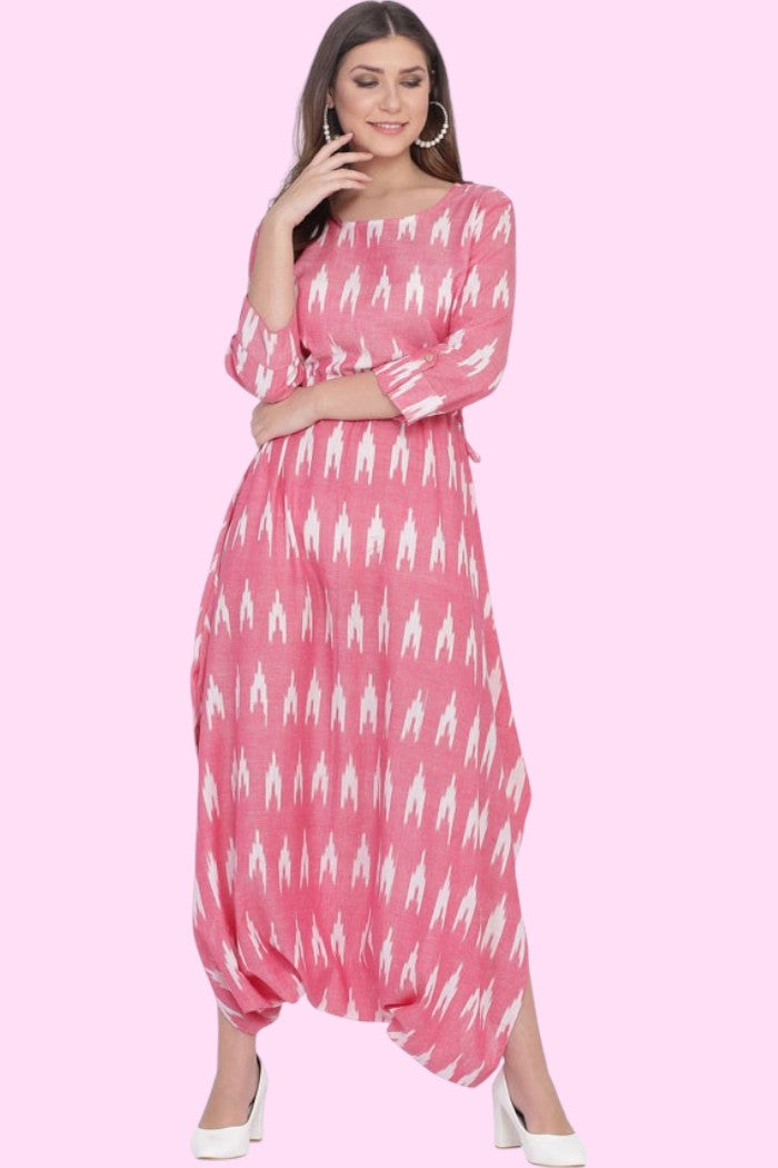 IKAT DROP CROTCH JUMPSUIT FOR WOMEN