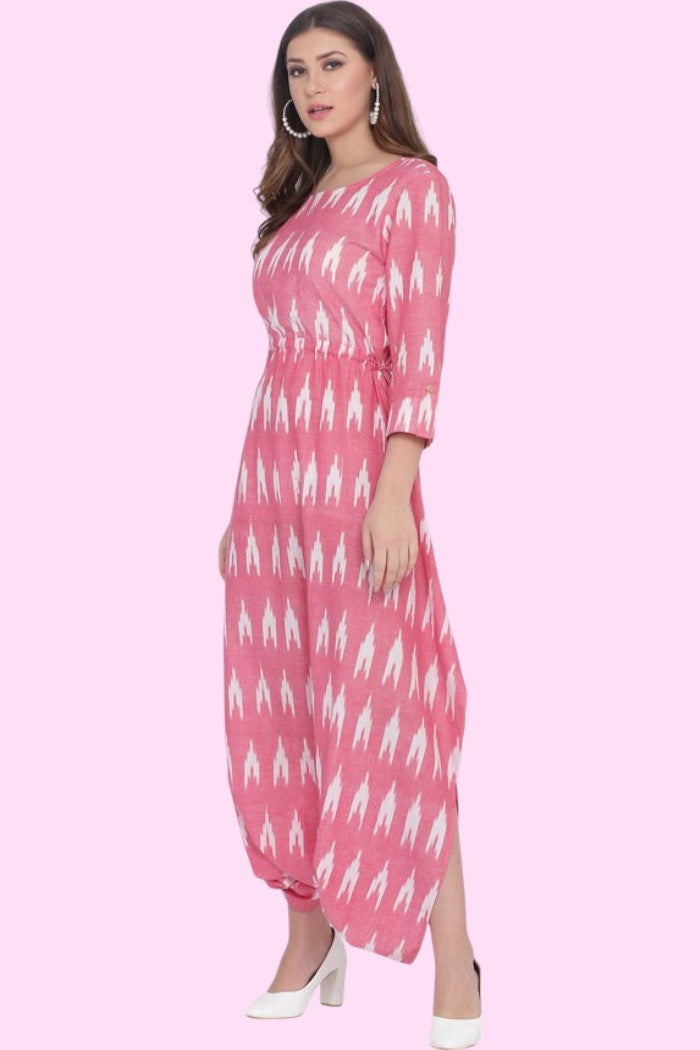 IKAT DROP CROTCH JUMPSUIT FOR WOMEN