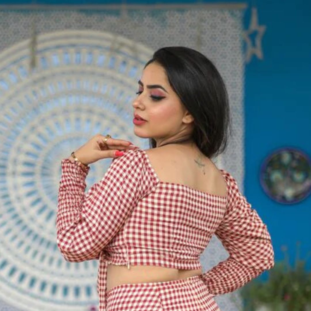 RED CHECK TOP FOR WOMEN