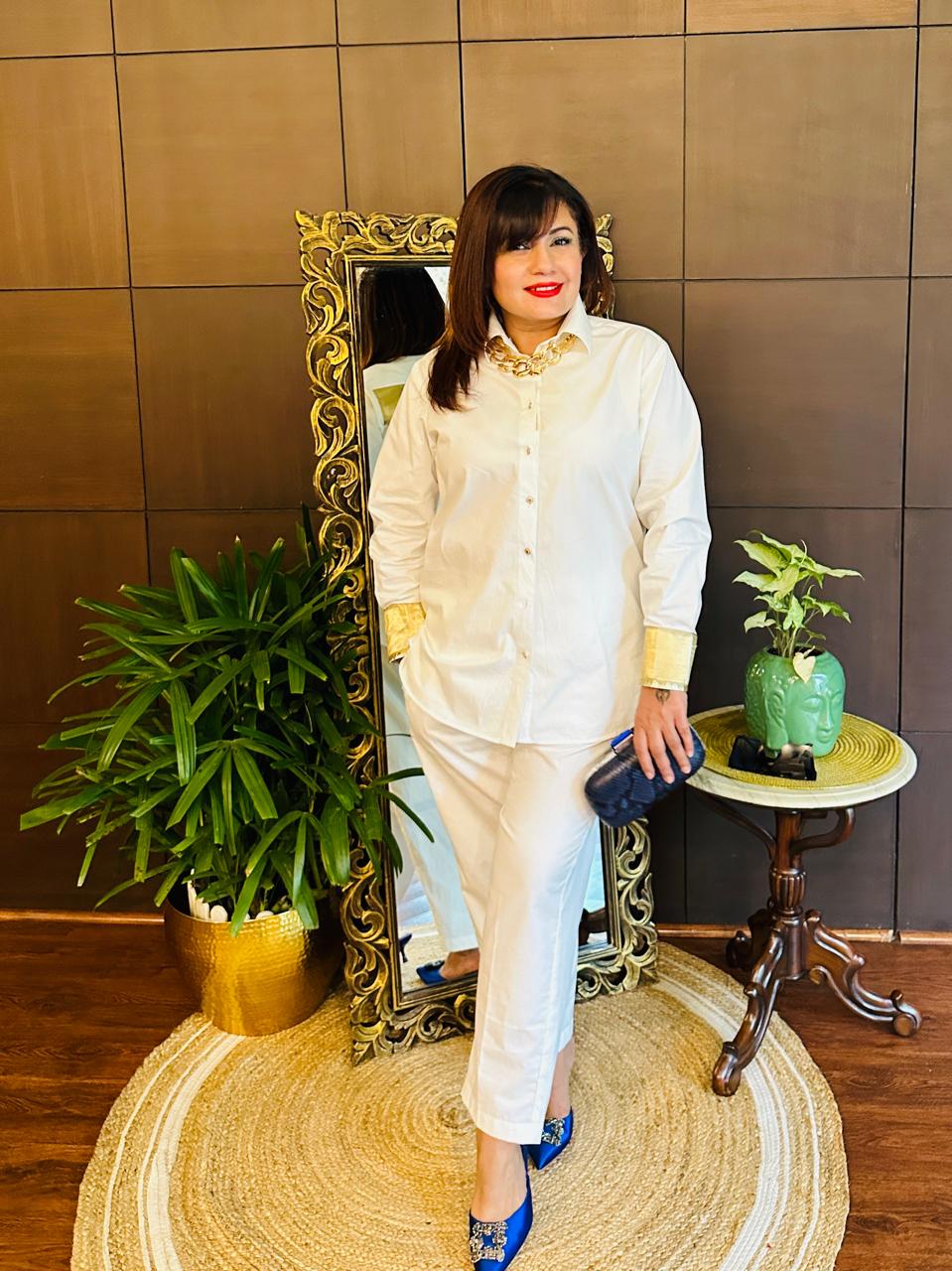 PREMIUM WHITE COORD SET FOR WOMEN