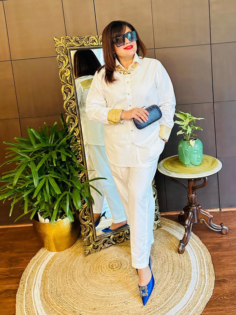 PREMIUM WHITE COORD SET FOR WOMEN