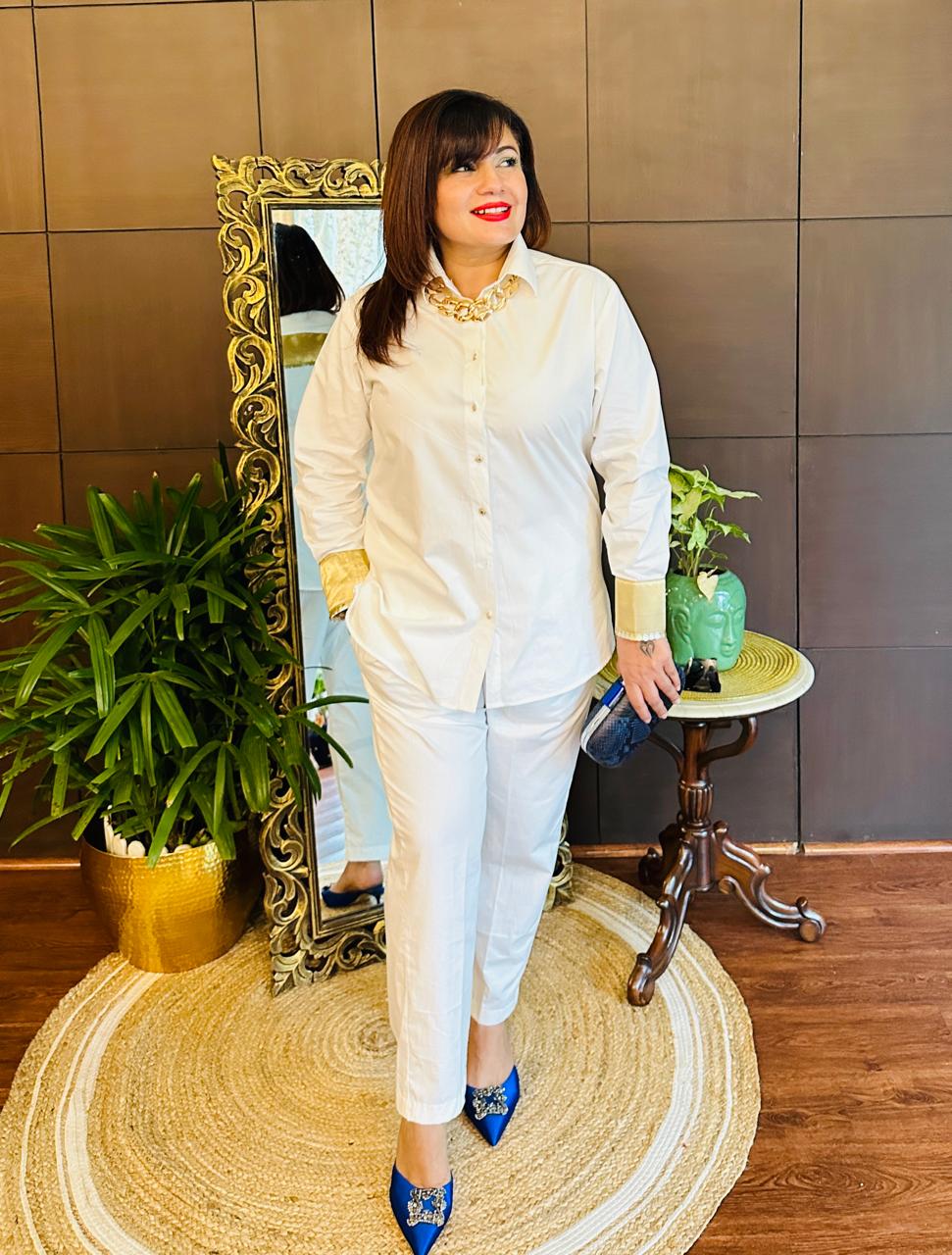 PREMIUM WHITE COORD SET FOR WOMEN