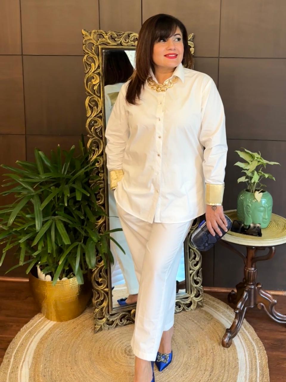 PREMIUM WHITE COORD SET FOR WOMEN