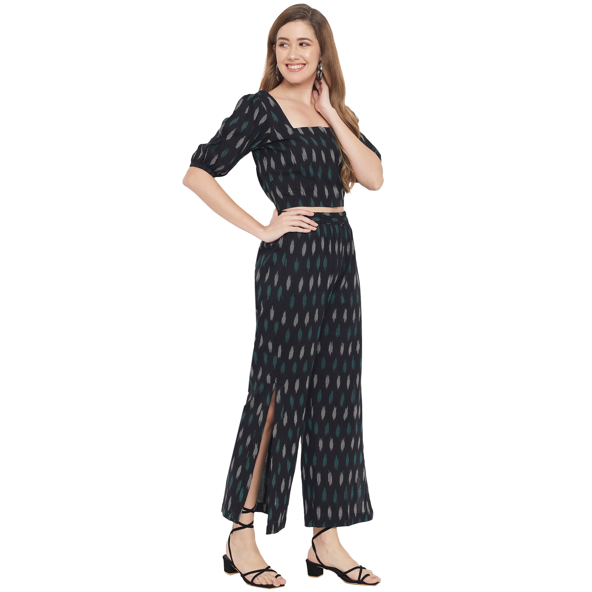 RAMAJIKK BLACK PEARL MULTI IKAT CO-ORD SET