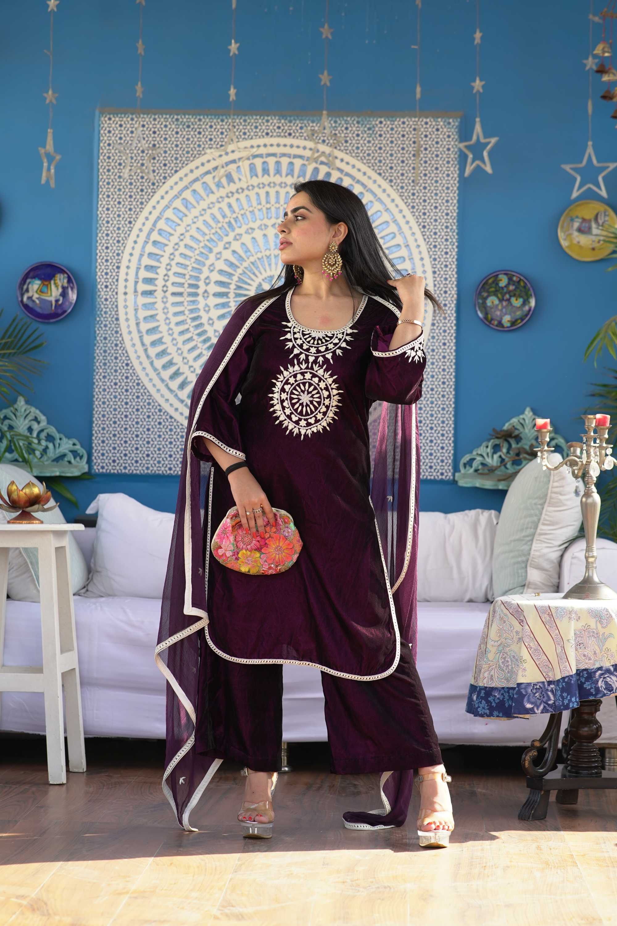 SOPHIA VELVET SUIT SETS FOR WOMEN
