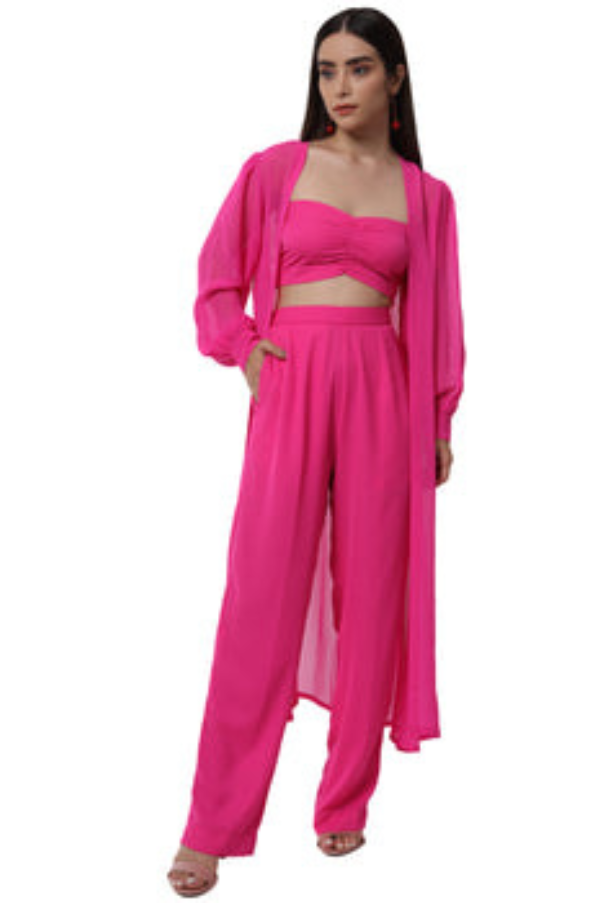 Hot Pink Classic Co-ord Set for Women
