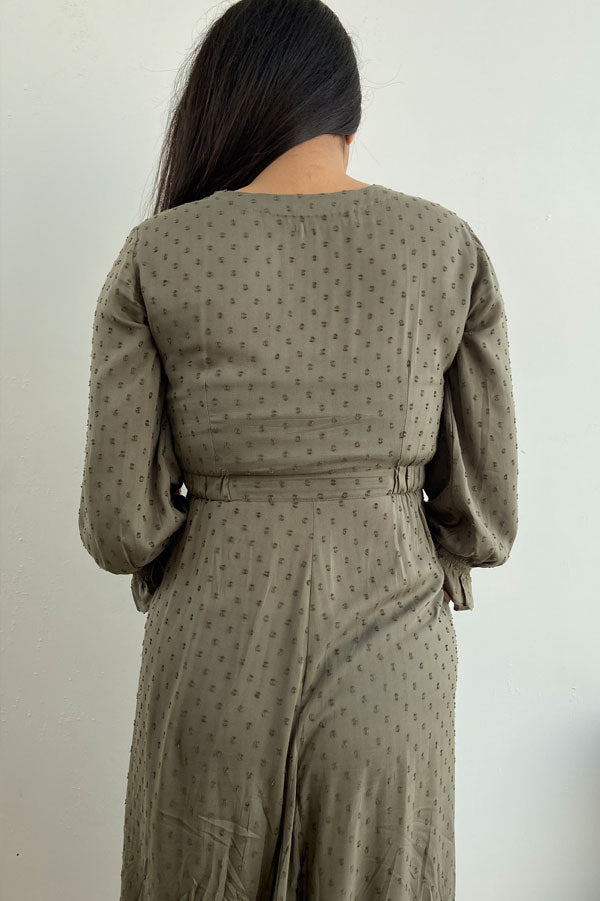 Printed V-neck Jumpsuit with Insert Pockets For Women
