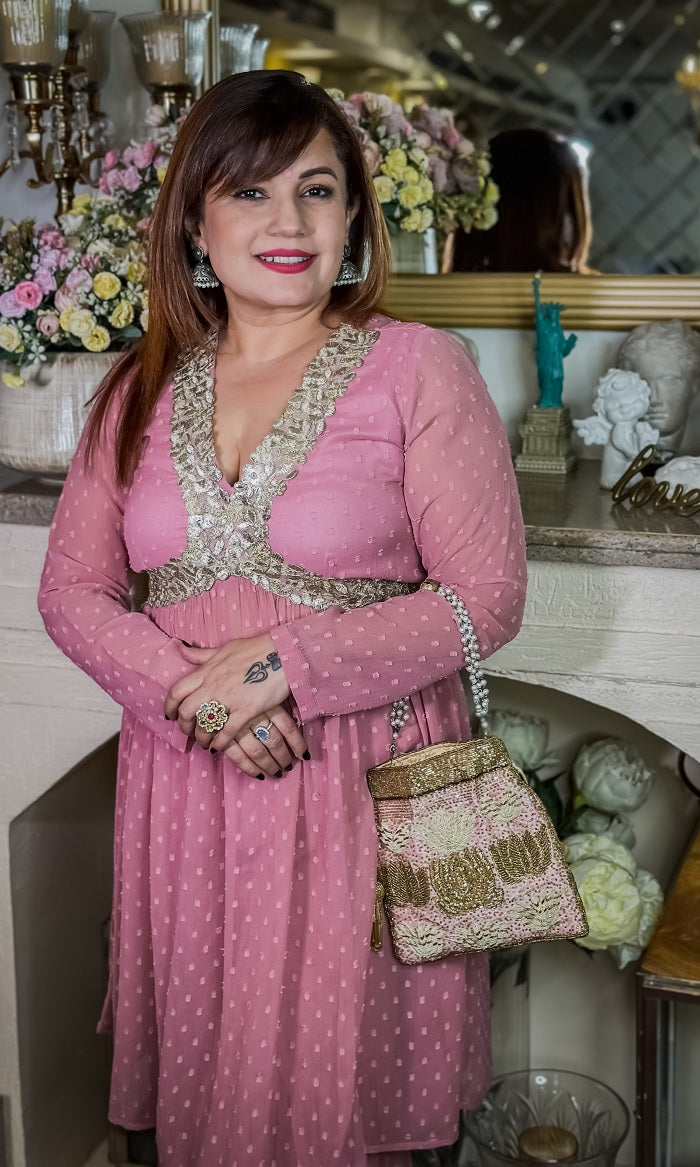 Royal Beauty Mauve Sharara Set
