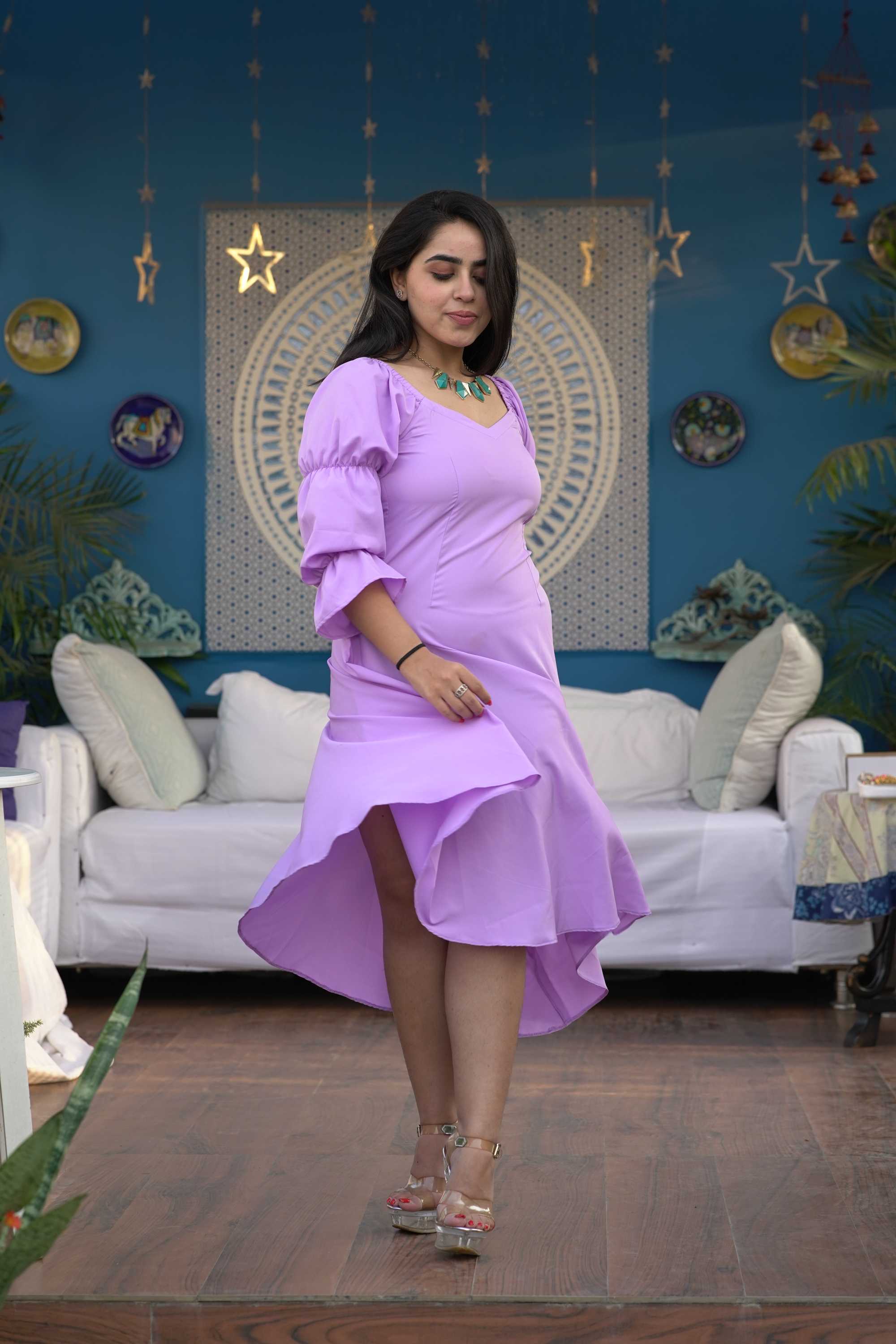 ZOE ASYMMETRICAL SWEETHEART NECK DRESS