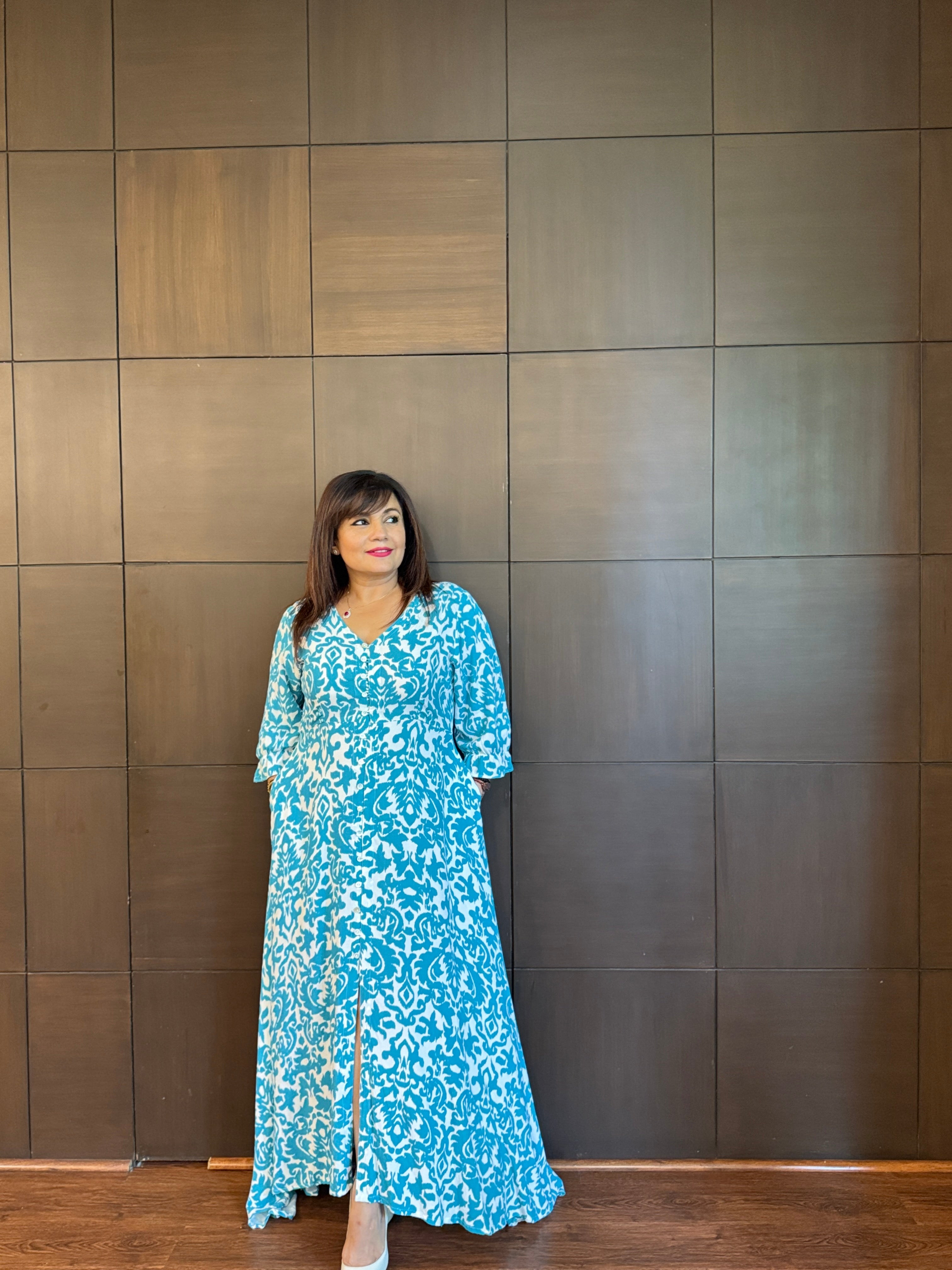Brunt Floral Printed Long Dress for Women