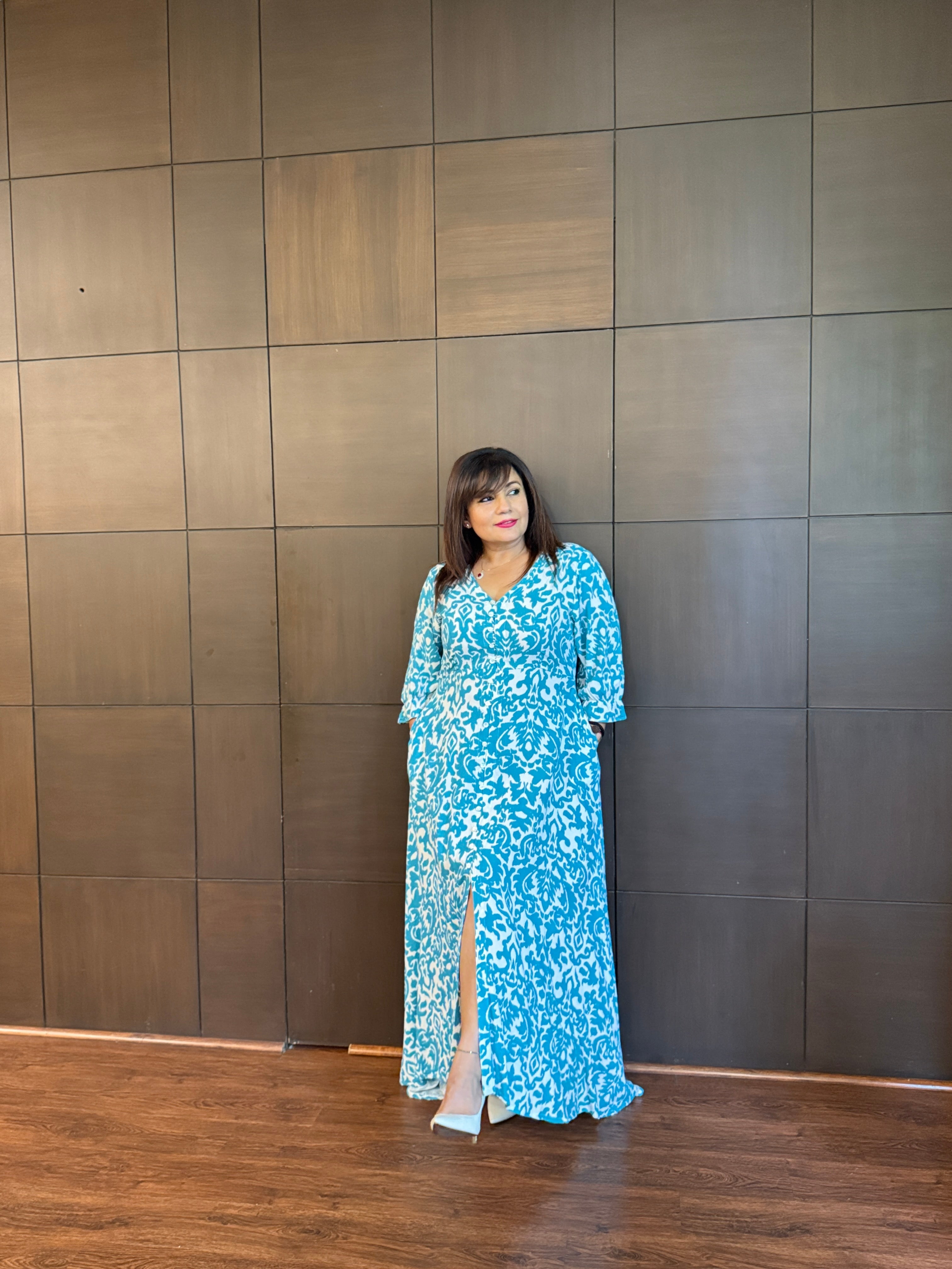 Brunt Floral Printed Long Dress for Women