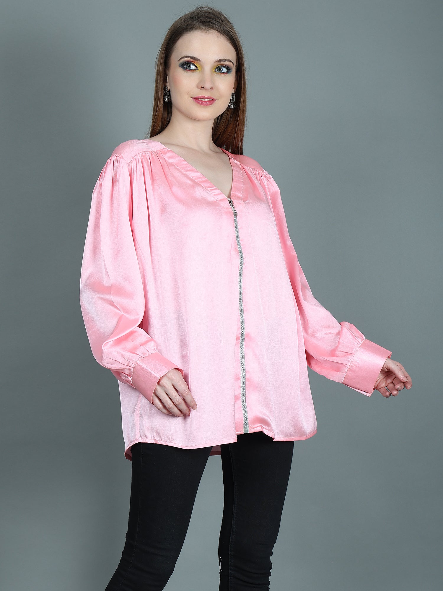 PINK TEA ROSE TOP FOR WOMEN
